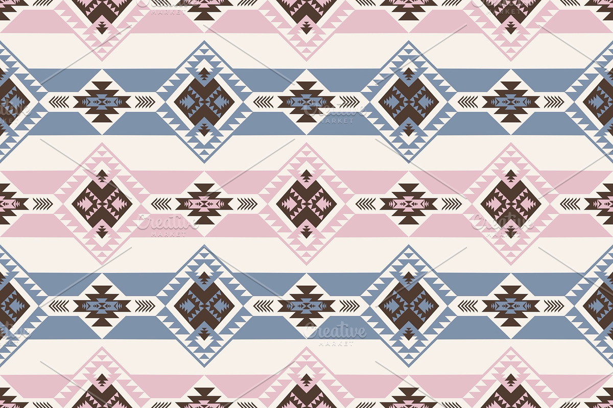 Girly Western Aztec Seamless Pattern, a Pattern Graphic by PPEthnicDecorPattern (Photo 1 of 10)