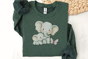 Mother's Day Elephant Clipart, an Illustration by Watercolor design (Thumbnail 10 of 12)