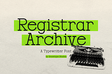 Registrar Archive | Typewriter Font