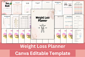 Weight Loss Planner Canva Template