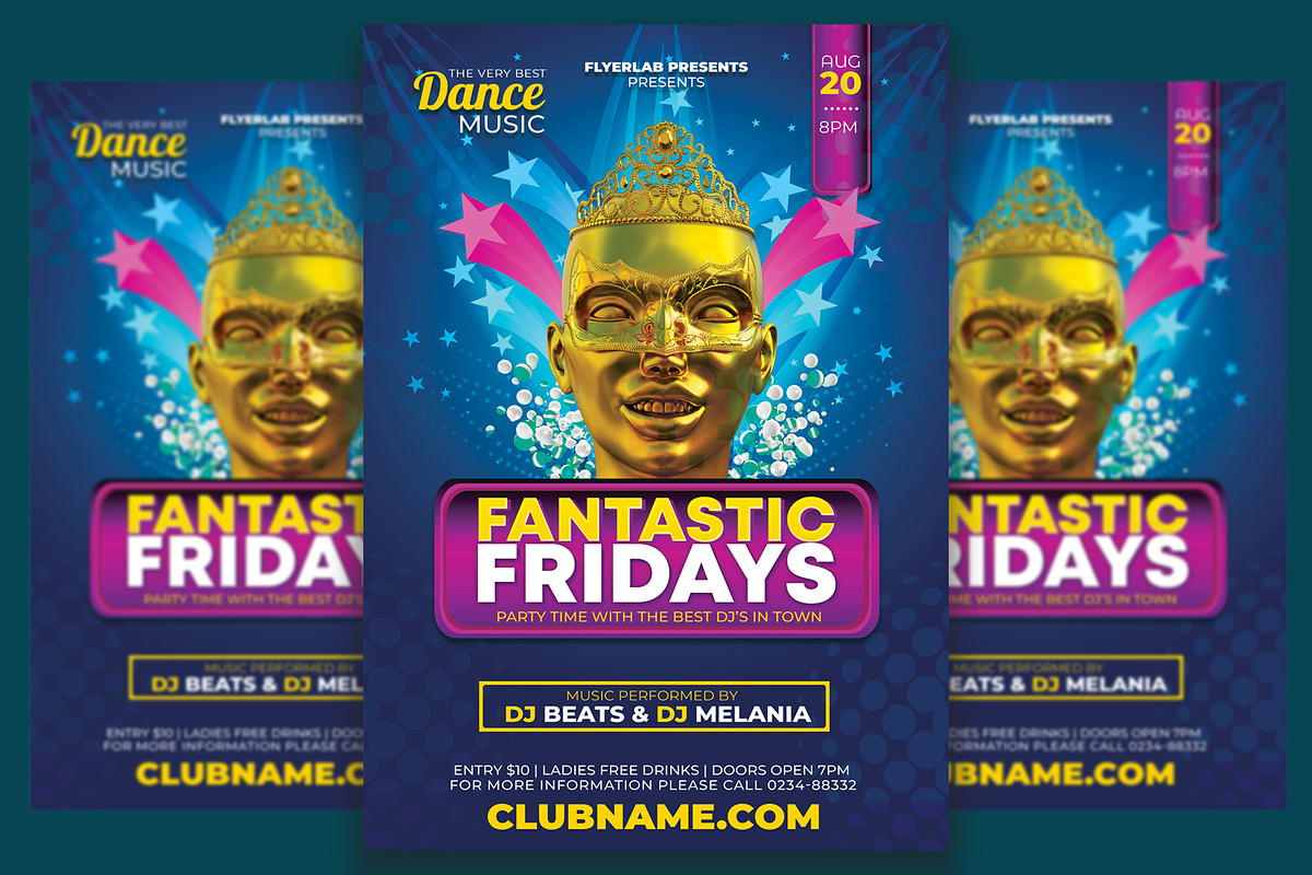 Fantastic Fridays Party Flyer, a Flyer Template by Art and Flyers
