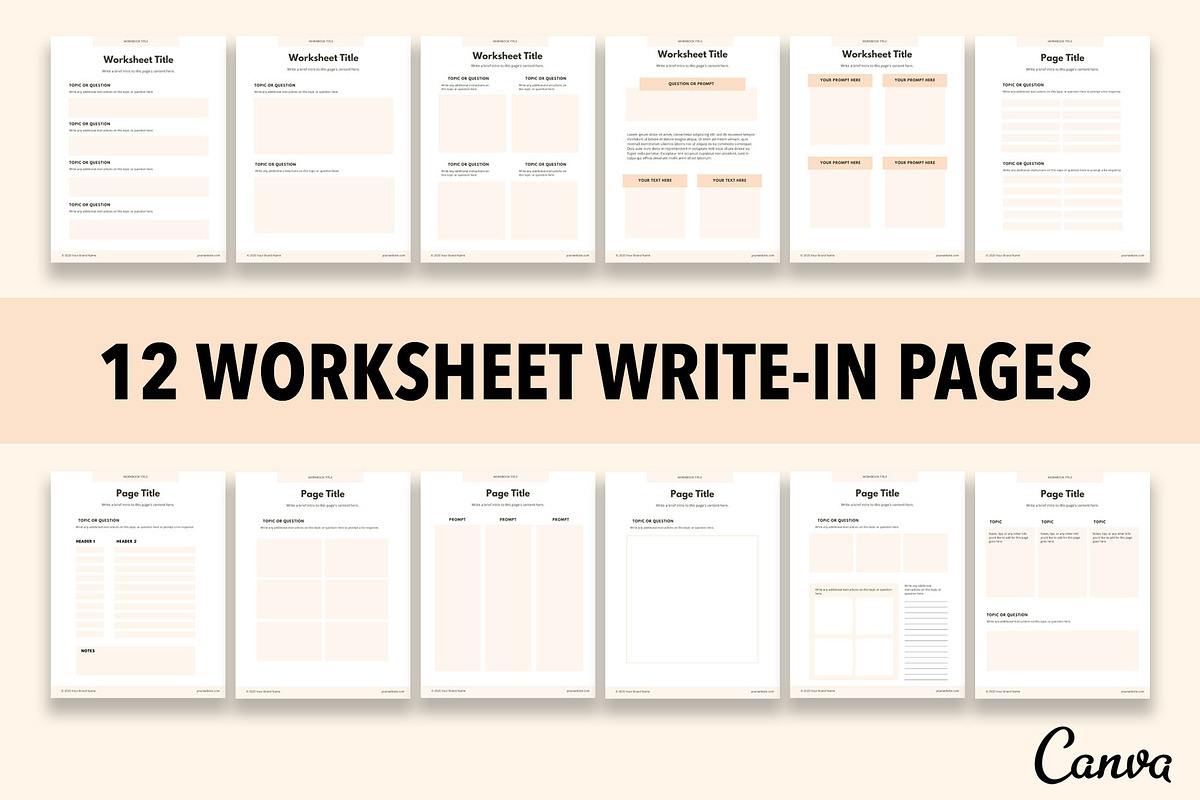 eBook & Worksheet 50 Pages Templates, a Templates & Theme by The Pigeon Letters (Photo 9 of 9)