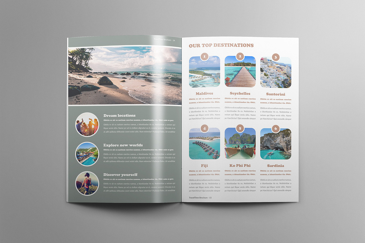 Travel Time Brochure | A4 - Square, a Brochure Template by Carlos Fernando (Photo 6 of 14)