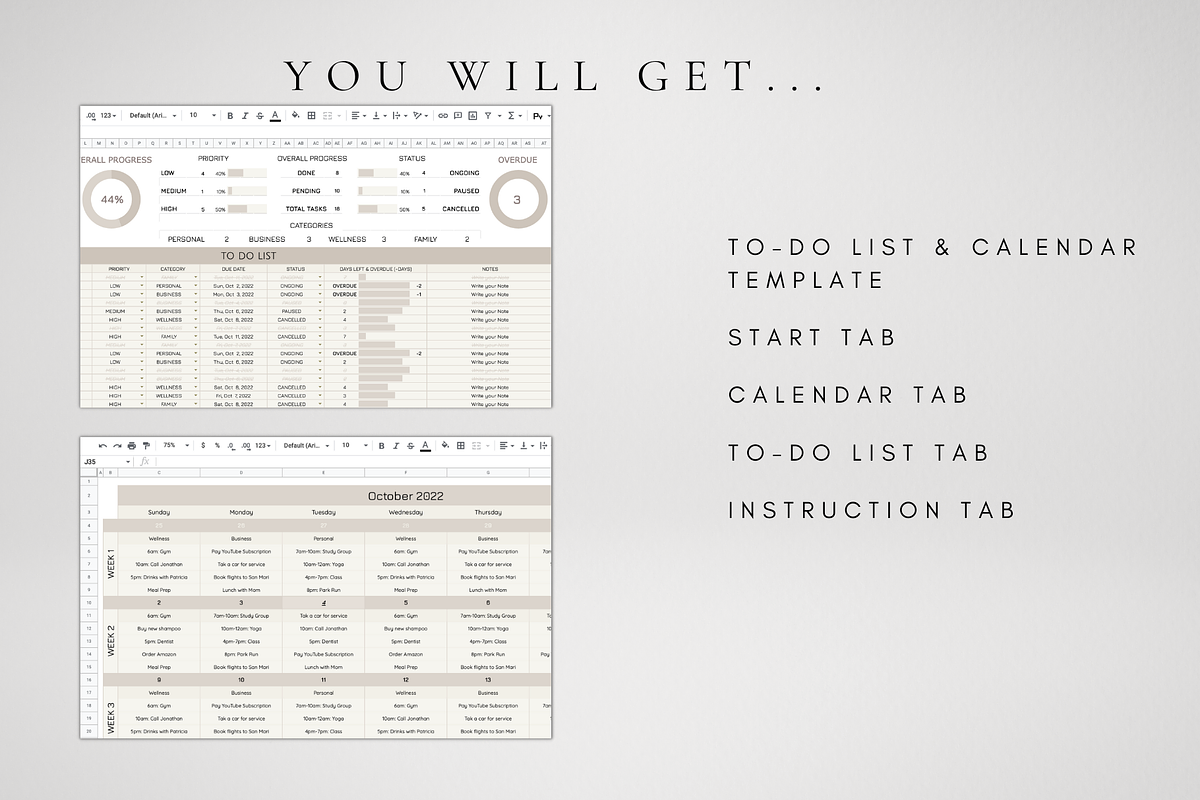 To-Do List & Calendar Template, a Templates & Theme by BRANDcontent (Photo 6 of 8)