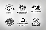 Vintage B&W Roughen Logo Badge, a Branding & Logo Template by Manudesign (Thumbnail 1 of 4)