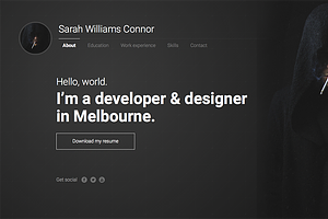 Sarah - CV & Resume VCard WordPress