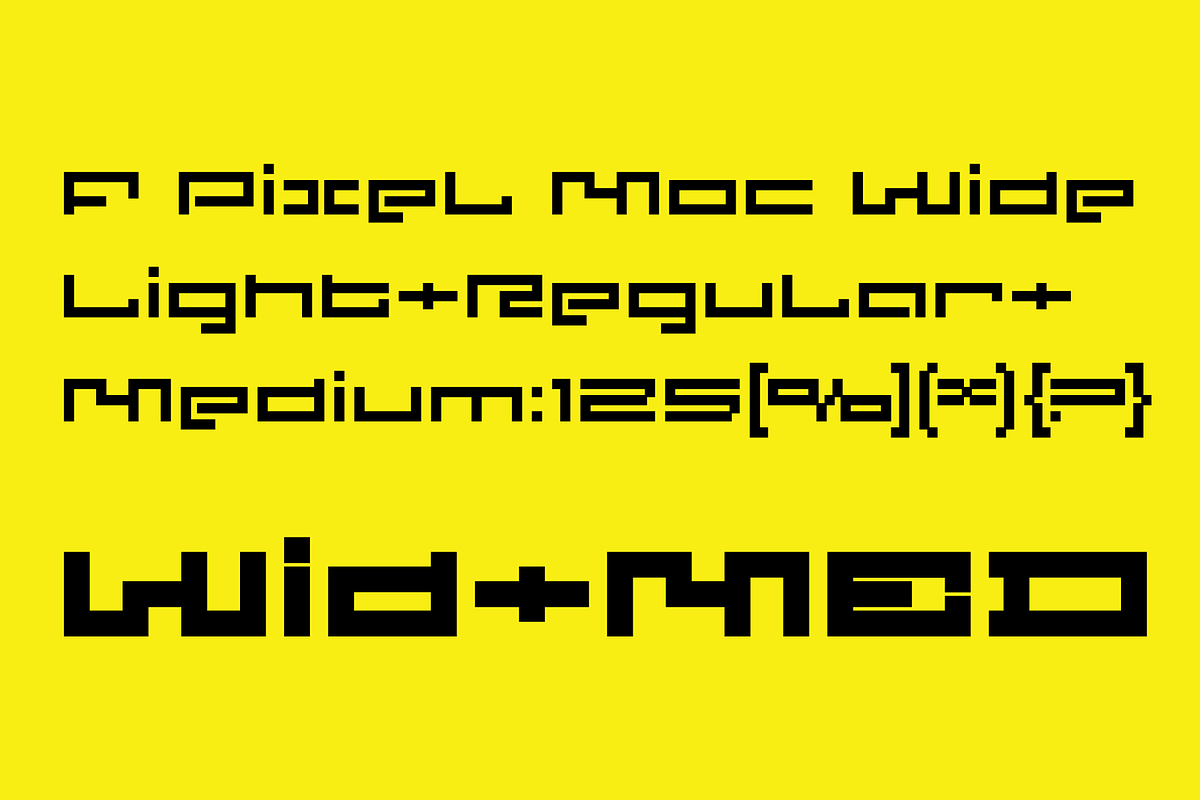 F Pixel Moc - Typeface Family, a Sans Serif Font by Fontsphere (Photo 6 of 9)