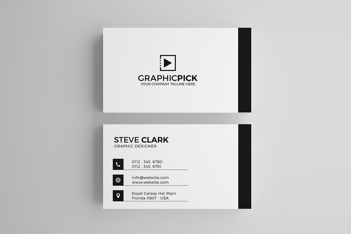 Clean Minimal Business Card, a Business Card Template by Shahjhan (Photo 1 of 3)
