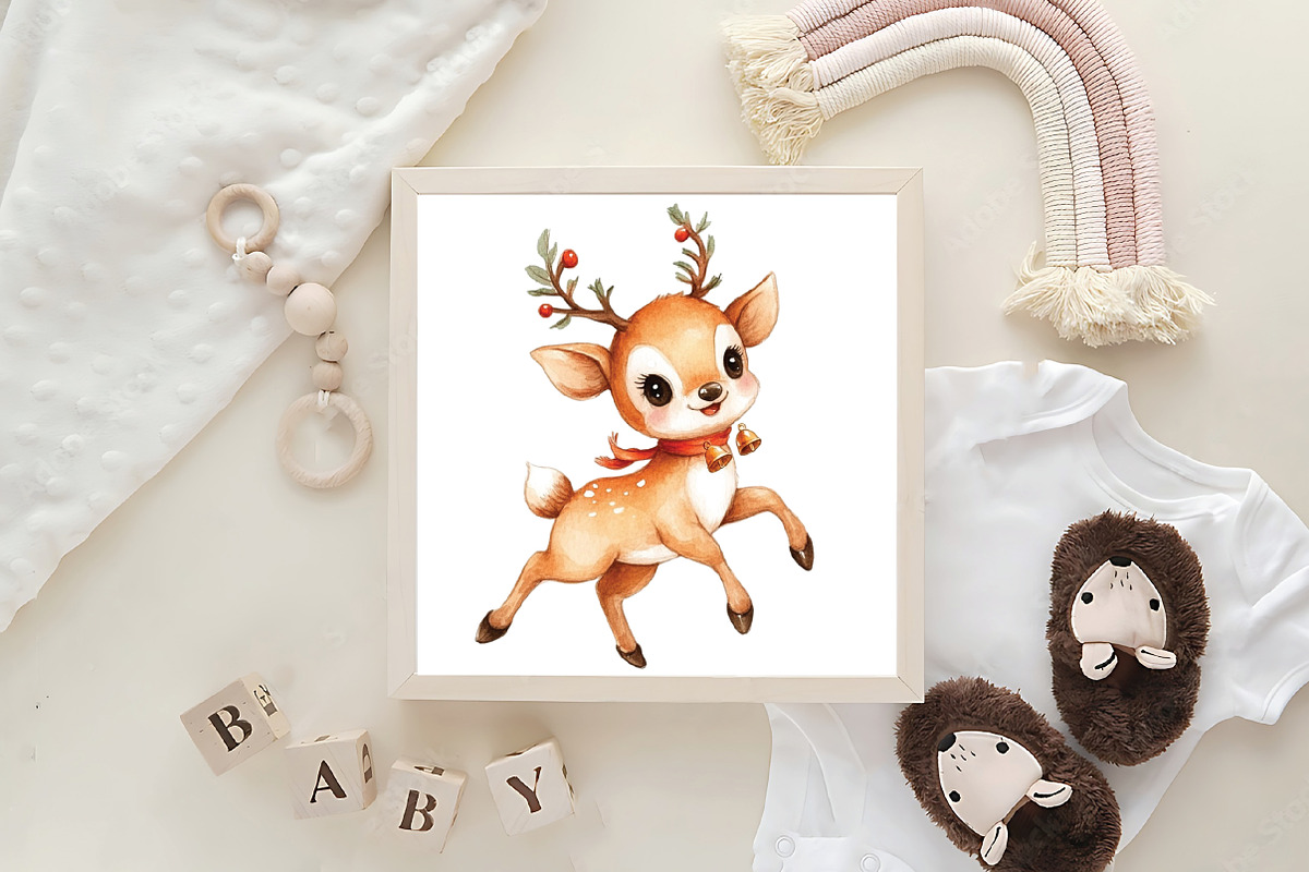 Cute Christmas Reindeer Sublimation, an Illustration by CraftArtStudio (Photo 6 of 6)