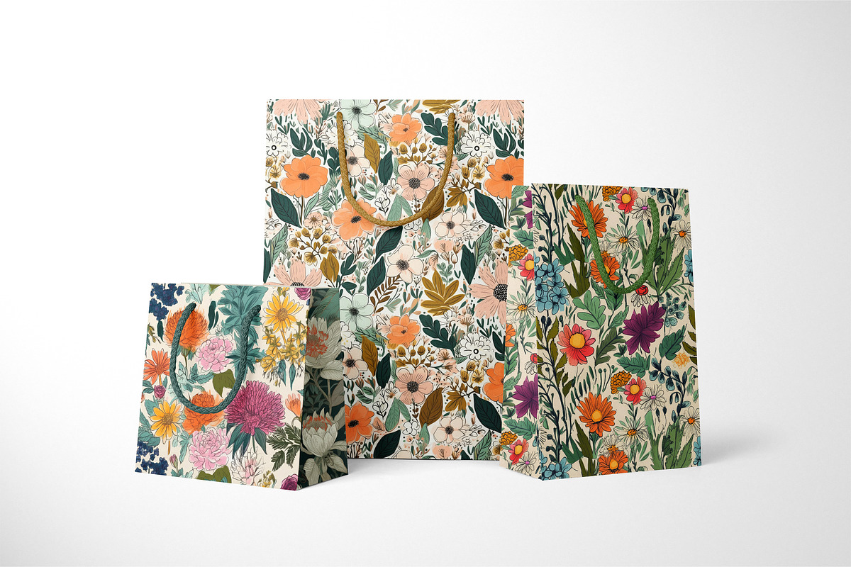Summer Floral Seamless Patterns, a Pattern Graphic by Ninterints (Photo 11 of 14)