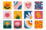 Vibrant Abstract Nature and Floral, a Duotone Icon by Saba Vector (Thumbnail 3 of 3)