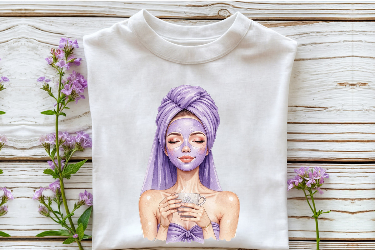 Watercolor Lavender Pamper Time Clip, an Illustration by Rose Art (Photo 4 of 7)
