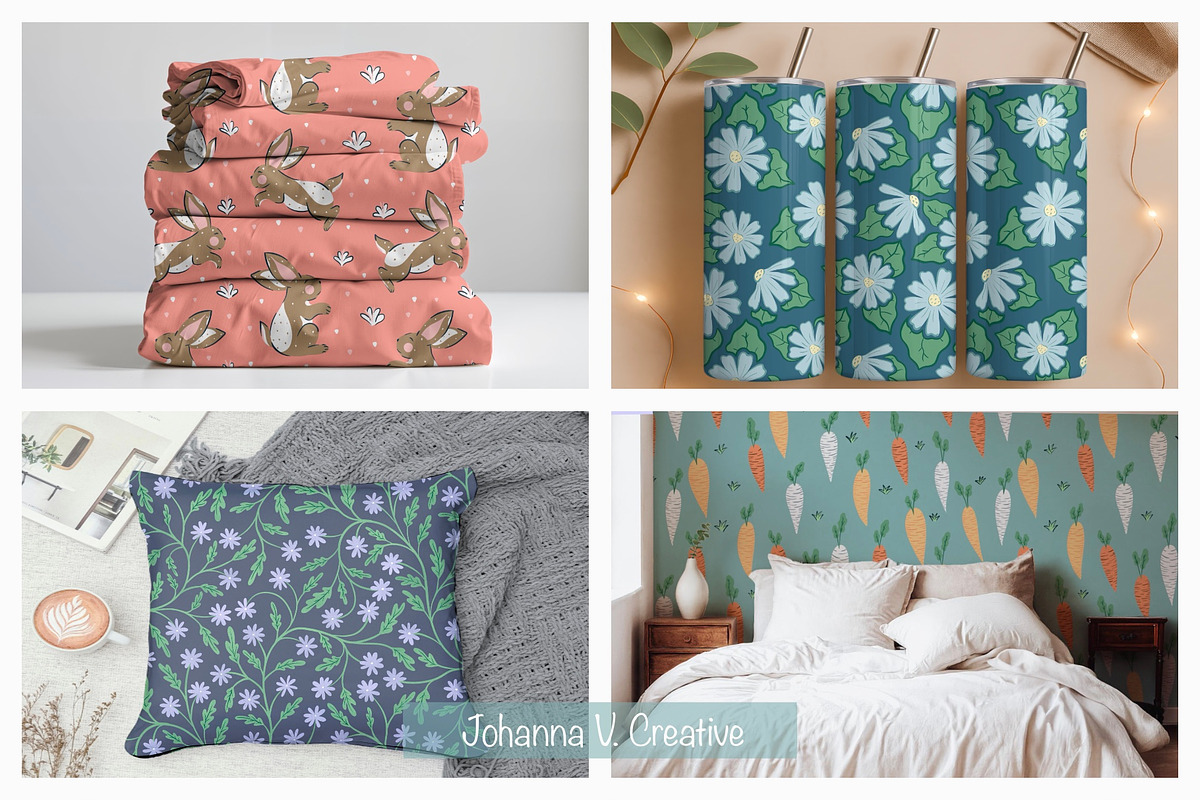 Ultimate Spring Pattern Collection, an Illustration by Johanna V. Creative (Photo 2 of 21)