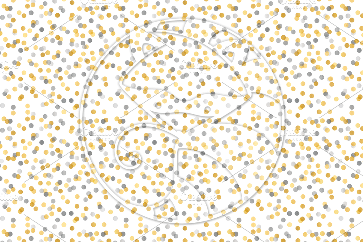Seamless Gold & Silver Confetti preview 3