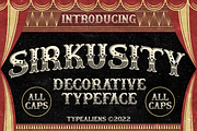 Sirkusity for Poster Design & Events, a Font by ilhamtaro (Thumbnail 1 of 10)