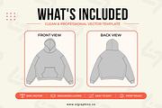 Pullover Hoodie Vector Template, a Hoody Mockup by S.i. Graphics (Thumbnail 2 of 3)