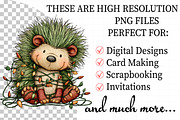 Hedgehog Christmas Clipart, an Illustration by Daily.Designs (Thumbnail 2 of 5)