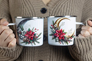 Christmas Poinsettia Clipart Set, a Seasonal Illustration by GalaDesign03 (Thumbnail 5 of 6)