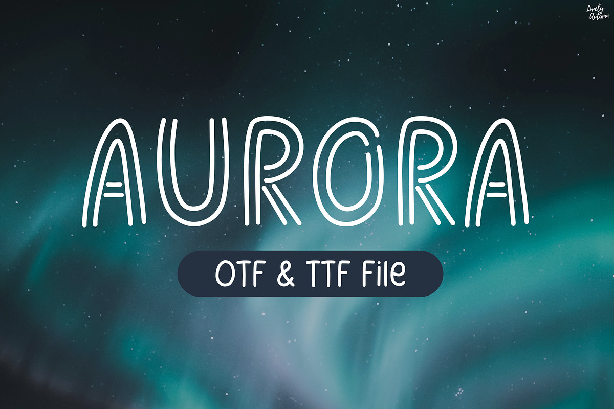 Aurora | Duo line style handwriting, a Handwritten Font by LivelyAutumn11.11 (Photo 1 of 5)