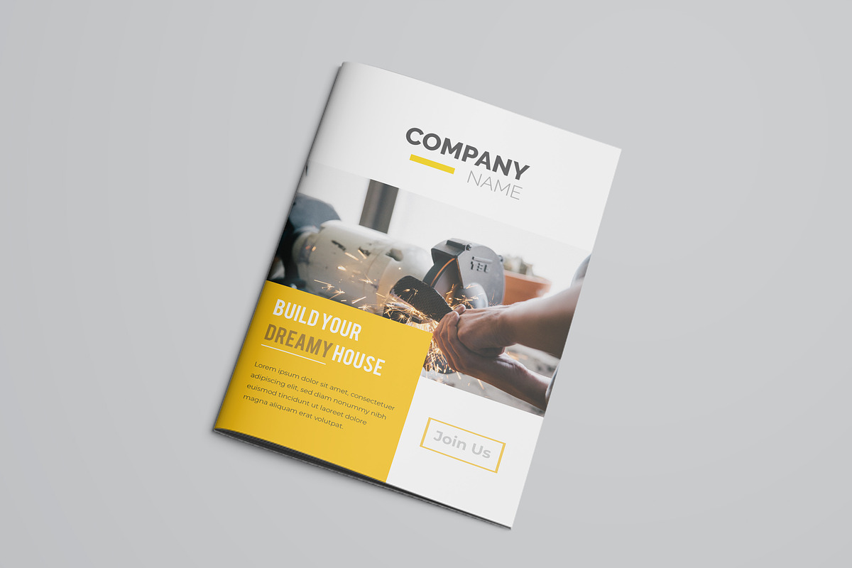 Creative Yellow Bifold Brochure, a Brochure Template by ZAAS (Photo 2 of 8)