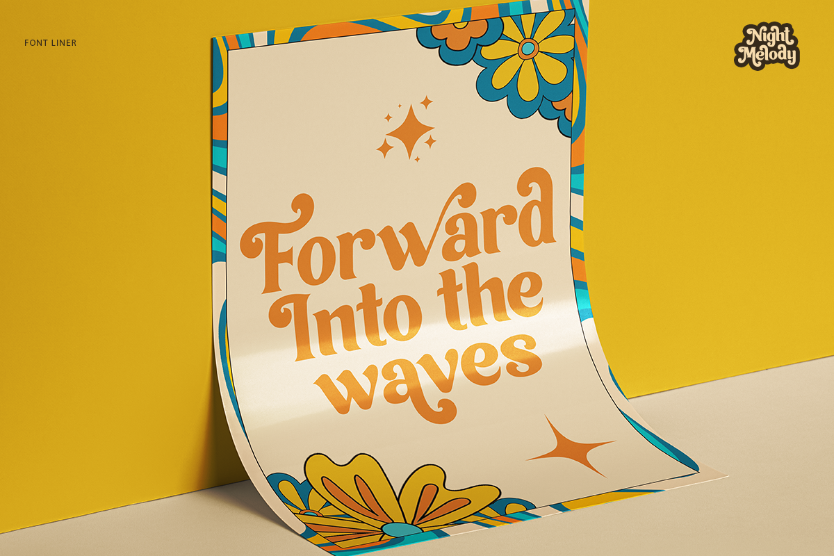 Night Melody - Stylish Retro Font, a Serif Font by Font Liner (Photo 3 of 12)