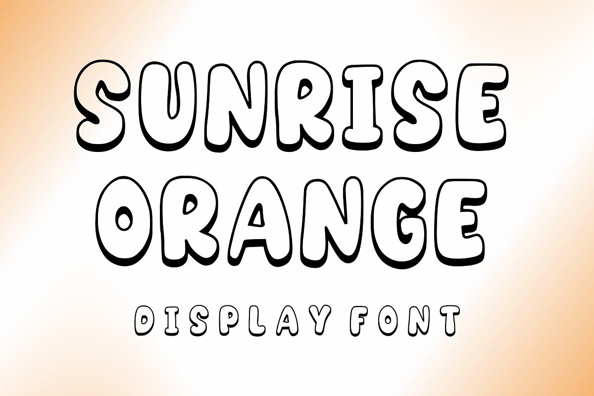 Sunrise Orange, a Font by Limited.studio (Photo 1 of 5)