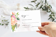 Blush Floral Wedding Invitation Set, an Invitation Template by DesignDevisers (Thumbnail 2 of 15)
