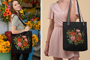 Embroidery roses and peonies, an Illustration by Matrioshka (Thumbnail 5 of 9)