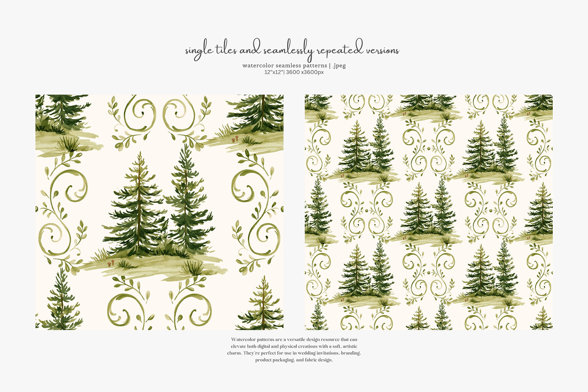woodland seamless pattern set, a Pattern Graphic by Patishop Art (Photo 5 of 10)