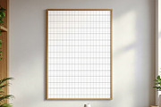 Interior Wooden Frame Poster Mockup, an Advertising Mockup by graphypix (Thumbnail 3 of 4)