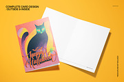 Vintage Halloween 5x7 Card Template, a Card Template by creatsy5 (Thumbnail 3 of 5)