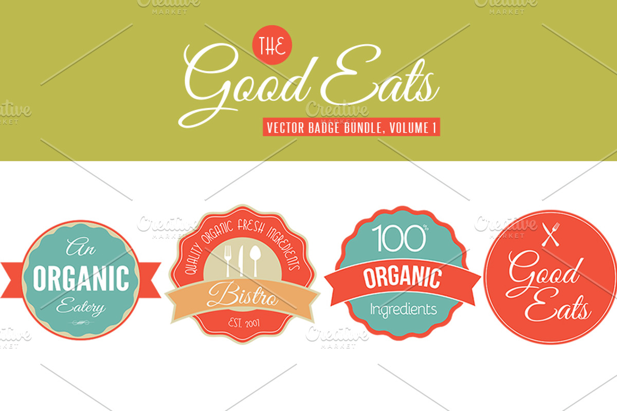 Good Eats Vector Badges Vol. 1