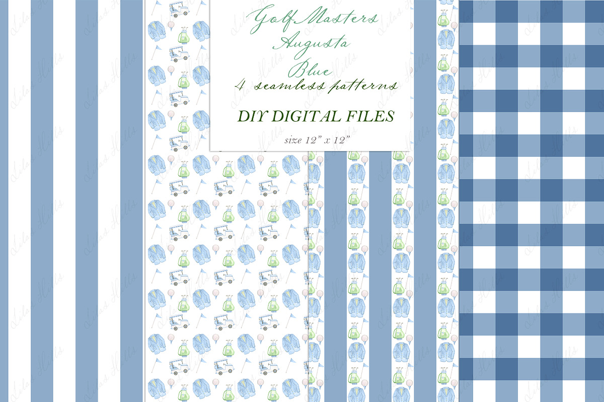 Golf Masters Augusta Clipart Blue, a Graphic by LABFcreations (Photo 3 of 4)
