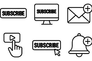 Vector illustration of line icons, a Technology Illustration by ZinetroN