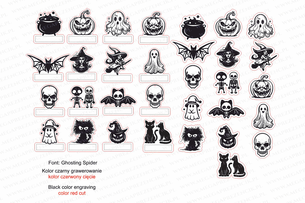 Halloween laser pendants and magnets, a Pattern Graphic by MegaPrezencik (Photo 6 of 6)