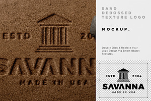 Sand Engraved Logo Mockup