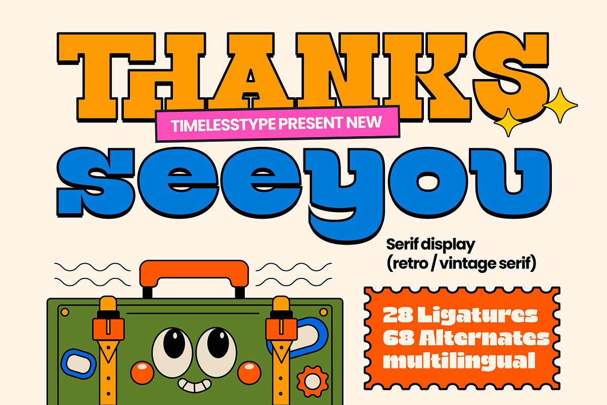 Groovy Bigsky Retro Vintage Serif, a Serif Font by timelesstype.co (Photo 15 of 15)