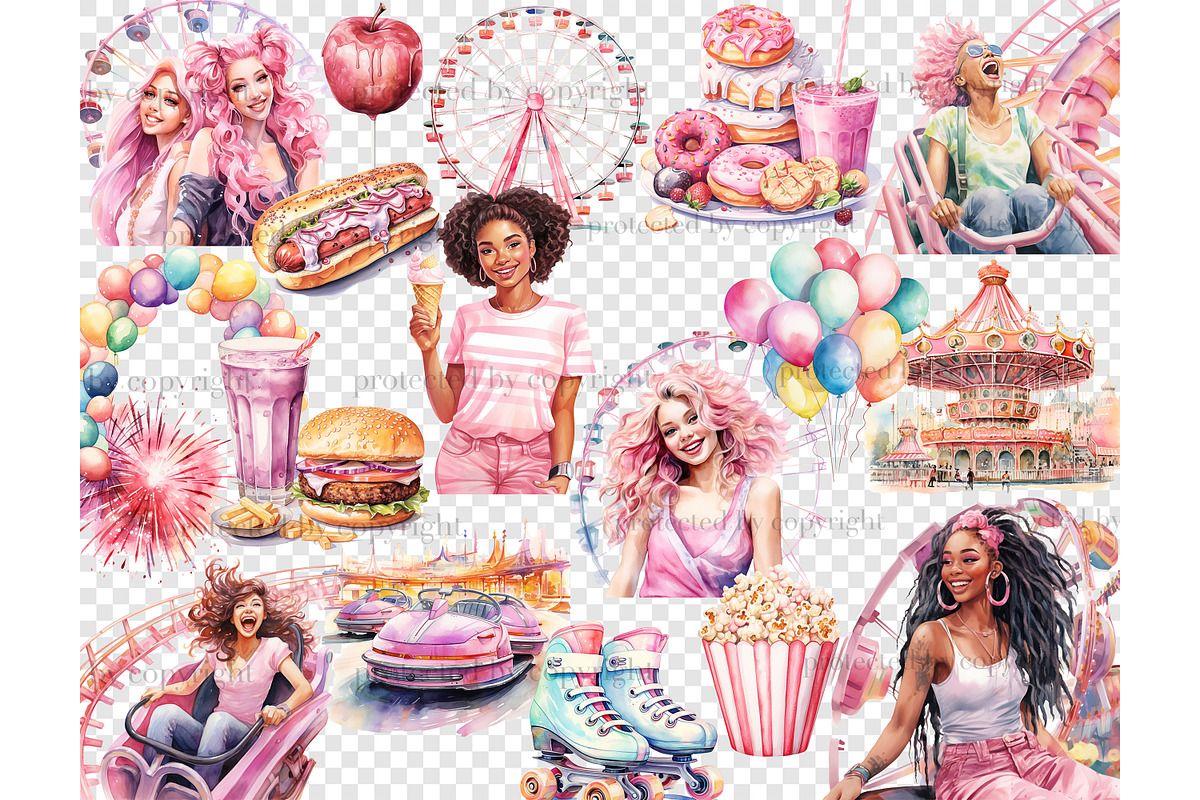 Carnival Clipart Bundle | Festival, a Seasonal Illustration by GlamArtZhanna (Photo 5 of 6)