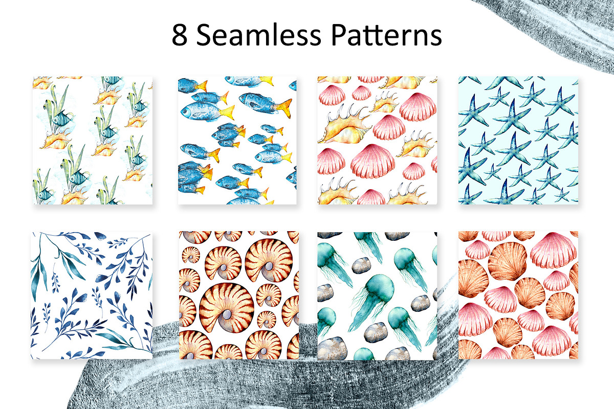 Sea Breeze. Watercolor set, a Graphic by ViсkyArtDesign (Photo 8 of 8)