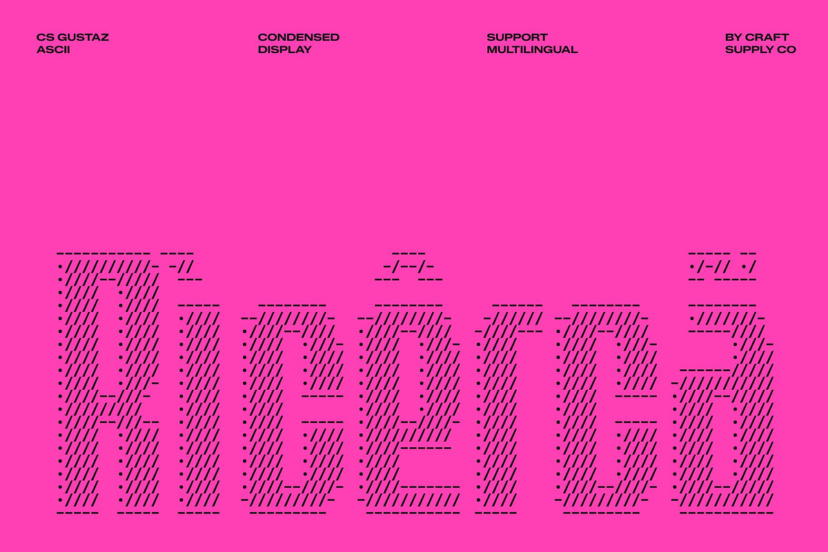 CS Gustaz Ascii, a Sans Serif Font by Craft Supply Co. (Photo 7 of 8)