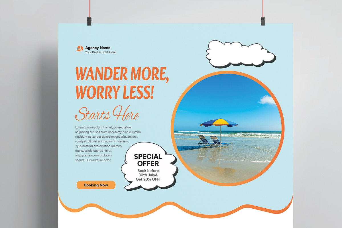 Travel Agency Flyer Template preview 2