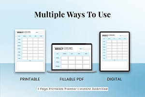 Weekly Food Printable Planner