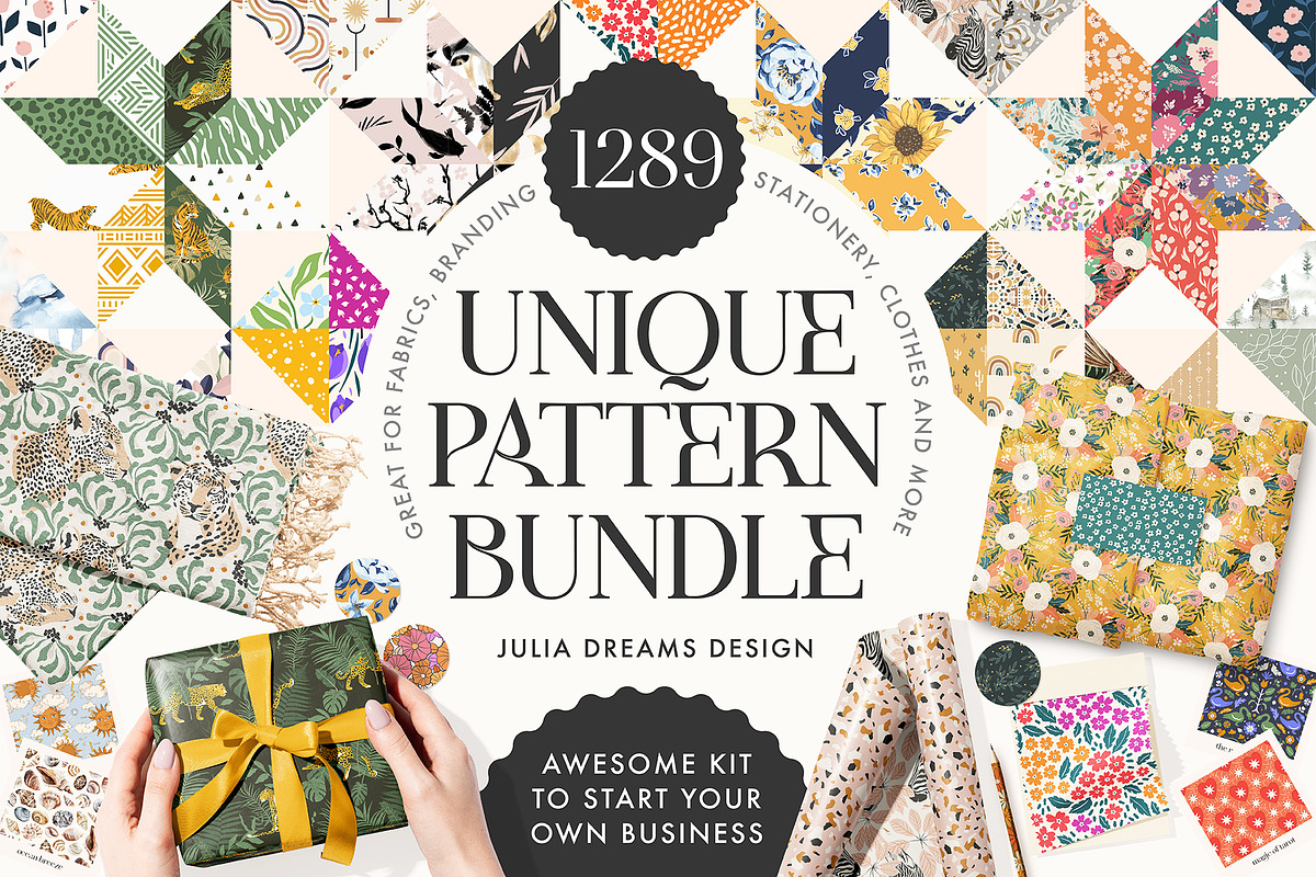 Unique Pattern Bundle, a Pattern Graphic by Julia Dreams (Photo 1 of 10)