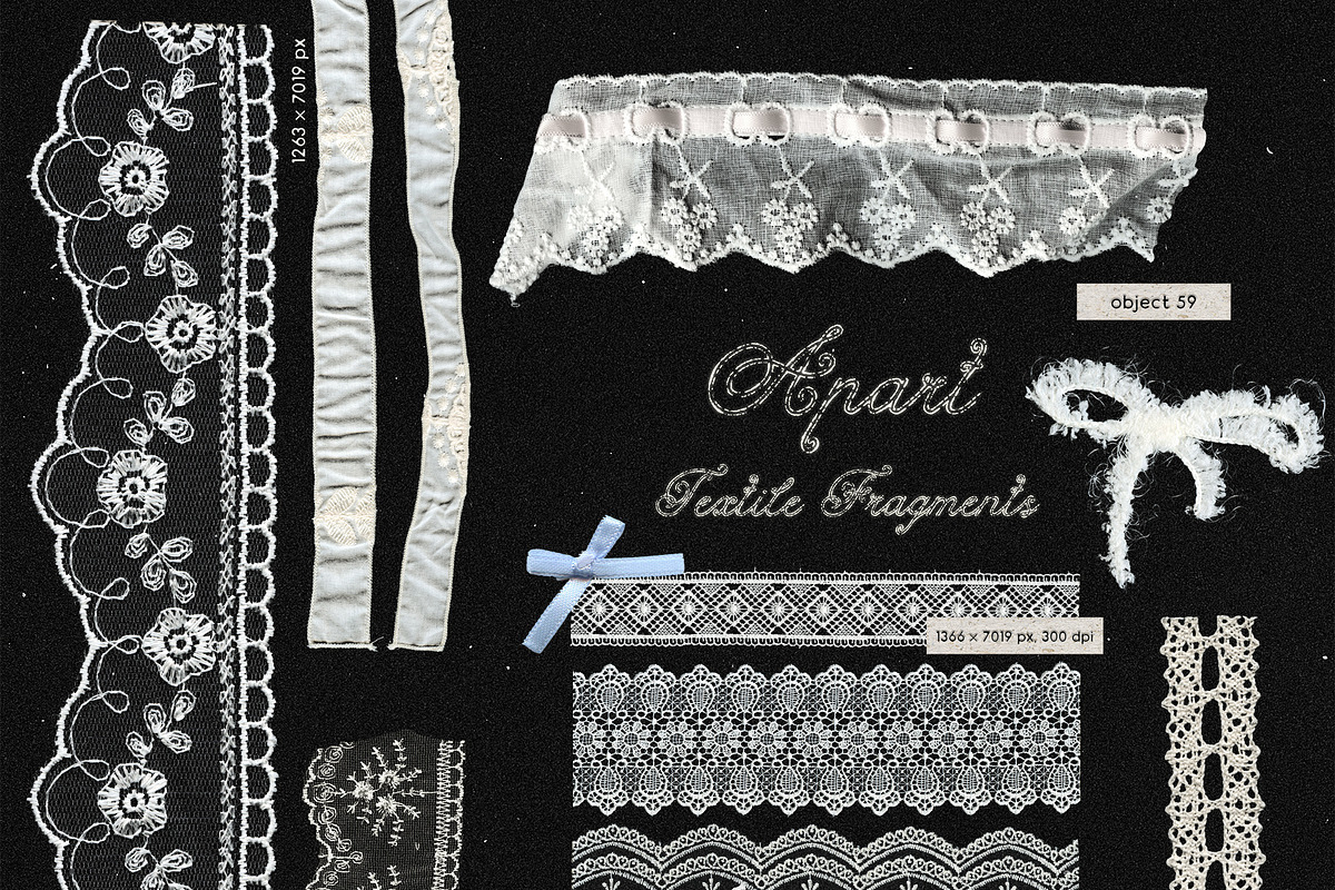 Textile, Lace & Paper Fragments, an Object Graphic by Purple (Photo 9 of 14)