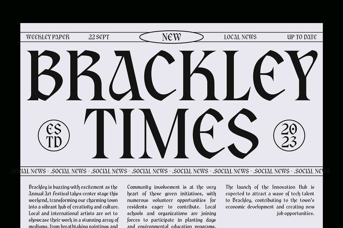 CS Branco – Gothic Font, a Blackletter Font by Craft Supply Co. (Photo 4 of 8)
