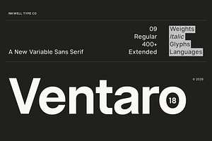 Ventaro — Extended Sans Serif