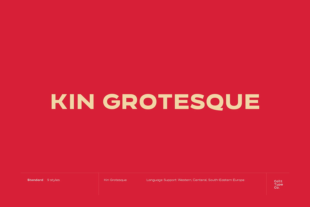 Kin Grotesque Standard, a Sans Serif Font by Colt Type Co (Photo 1 of 5)