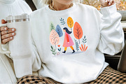 Watercolor Autumn Clipart Fall Girls, an Illustration by Sublimation Artist (Thumbnail 4 of 6)