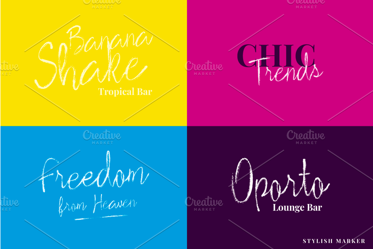 Stylish Marker Font preview 3
