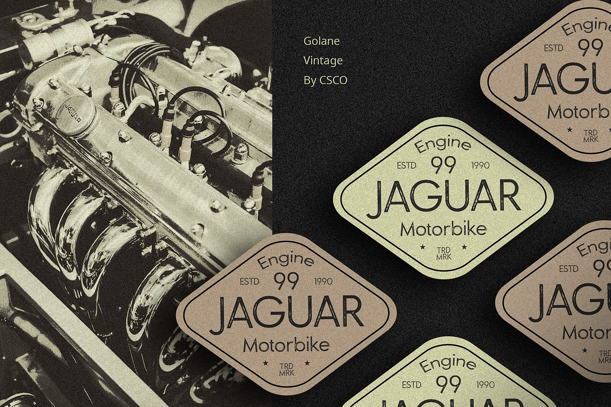 Golane Vintage, a Sans Serif Font by Craft Supply Co. (Photo 6 of 8)